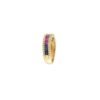 925 Sterling Silver Multi Colored Sapphire and Diamond Band - Image 7