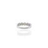Multi coloured sapphire ring with diamond accents and graceful styling