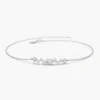 Multi diamond cluster bracelet with cluster setting and CZ stones