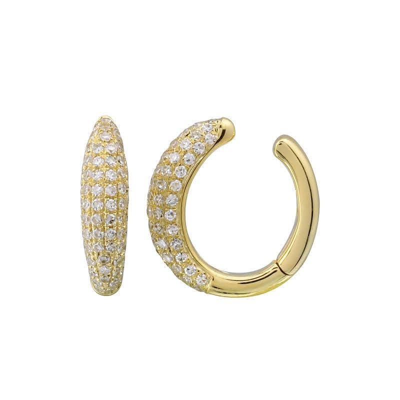 925 Sterling Silver Multi Diamond Ear Cuff
