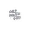 925 Sterling Silver Multi Diamond Shape Spaced Bezel Wrap Ring