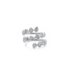 925 Sterling Silver Multi Diamond Shape Spaced Bezel Wrap Ring - Image 3