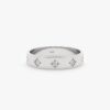 925 Sterling Silver Multi Diamond Starburst Band - Image 2