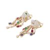 925 Sterling Silver Multi Gemstone Panther Earring - Image 4
