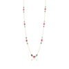 Sterling silver station necklace with evenly spaced multi gemstones