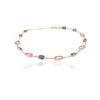 925 Sterling Silver Multi-Sapphire Chain Bracelet - Image 2