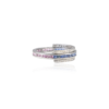 925 Sterling Silver Multi Sapphire Diamond Convertible Magic Ring - Image 5