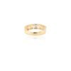 Sterling silver band with thick gold plating and slim profile