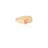Half eternity ring featuring prong and channel-set gemstone row