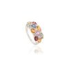 925 Sterling Silver Multi Sapphire & Diamond Ring - Image 4