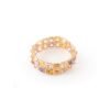 925 Sterling Silver Multi Sapphire Double Eternity Band - Image 5