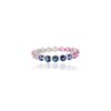 925 Sterling Silver Multi Sapphire Eternity Band - Image 6
