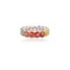 925 Sterling Silver Multi Sapphire Eternity Band - Image 4