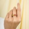 925 Sterling Silver Multi Sapphire Eternity Band - Image 5