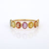 925 Sterling Silver Multi Sapphire Half Eternity Band