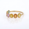 925 Sterling Silver Multi Sapphire Half Eternity Band - Image 3