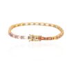 925 Sterling Silver Multi Sapphire Tennis Bracelet