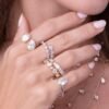 925 Sterling Silver Multi Shape Ring - Image 2