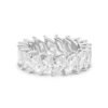 925 Sterling Silver Multi Slanted Marquise Ring