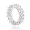 925 Sterling Silver Multi Slanted Marquise Ring - Image 3