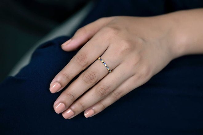 925 Sterling Silver Multi Stone Ring