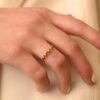 925 Sterling Silver Multi Tourmaline Half Eternity Band - Image 2