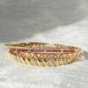 925 Sterling Silver Multi Triangle Diamond Bangle - Image 3