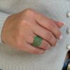 925 Sterling Silver Multi Wrap Heart Emerald Ring - Image 2