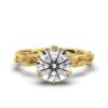 925 Sterling Silver Nature Inspired Diamond Engagement Ring - Image 6