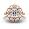 925 Sterling Silver Nature Inspired Diamond Ring - Image 4