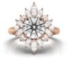 925 Sterling Silver Nature Inspired Diamond Ring - Image 4