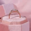 925 Sterling Silver Nature Inspired Engagement Ring Diamond and Sapphire - Image 3