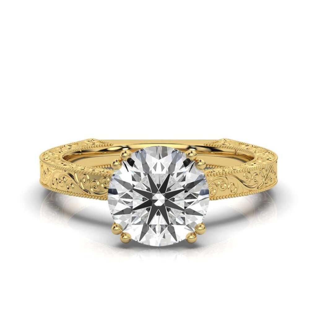 925 Sterling Silver Nature Inspired Engagement Ring
