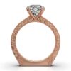Engagement ring featuring a 2 mm band and comfort fit profile