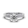 Round Premium CZ diamond engagement ring with excellent brilliance and VS2 clarity