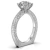 Gold plated sterling silver ring with soft organic detailing and romantic design