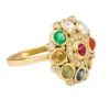 Statement ring featuring nine precious gems and sparkling CZ stones