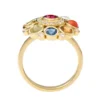 Bold Nav ratan ring with colourful gem-style stone arrangement