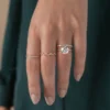 925 Sterling Silver Nova Ring, Round Cut Diamond Engagement Ring - Image 2