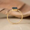925 Sterling Silver Octagon Blue Topaz Ring - Image 5