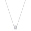 925 Sterling Silver Octagon Diamond Necklace