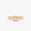 925 sterling silver octagon ring with a modern geometric shape