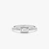 Sterling silver ring featuring a bezel-set CZ diamond