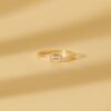 Geometric sterling silver ring with distinctive octagonal design