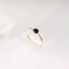925 Sterling Silver Onyx Stacking Ring - Image 2