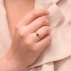 925 Sterling Silver Onyx Stacking Ring - Image 4