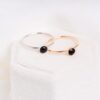 925 Sterling Silver Onyx Stacking Ring - Image 6