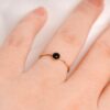 925 Sterling Silver Onyx Stacking Ring - Image 7
