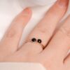 925 Sterling Silver Onyx Stacking Ring - Image 8