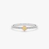 925 Sterling Silver Opal and Diamond Engagement Ring - Image 2